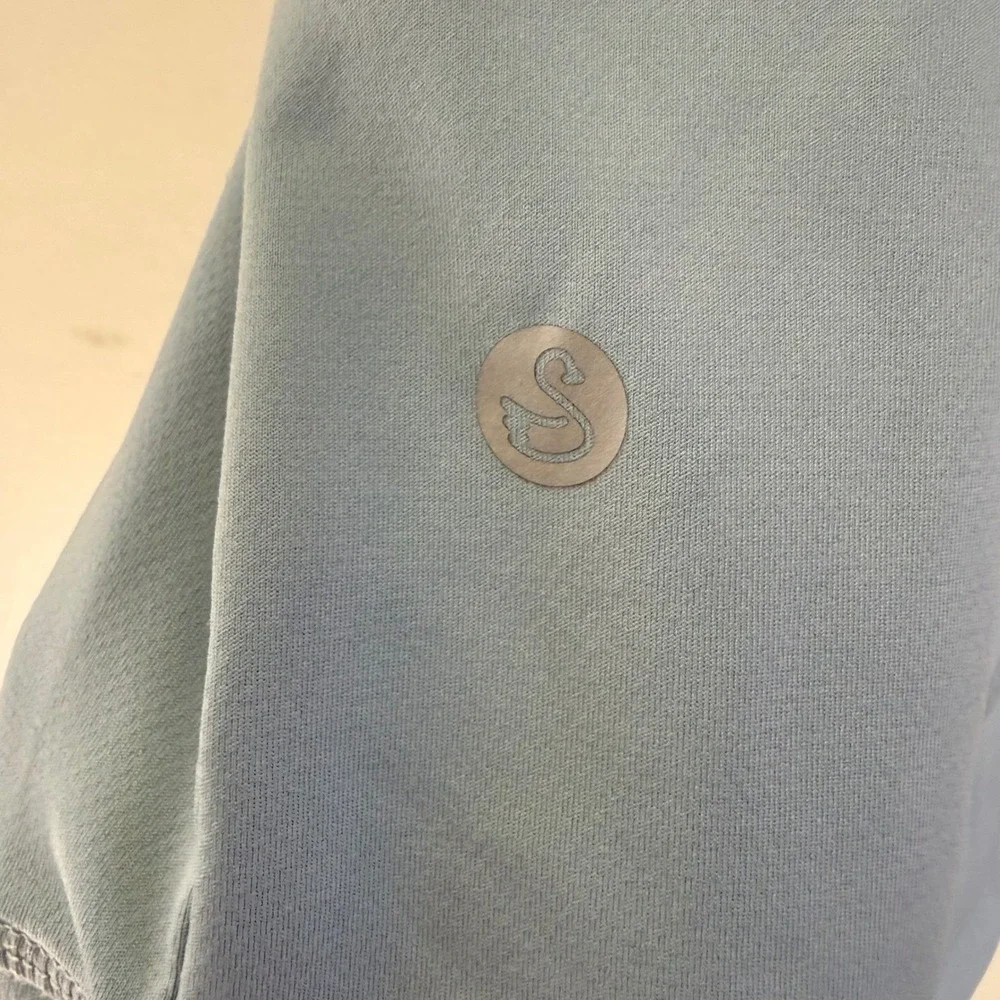 Swannies Hoodie Mens Medium Light Blue Golf‎ Performance Stretch